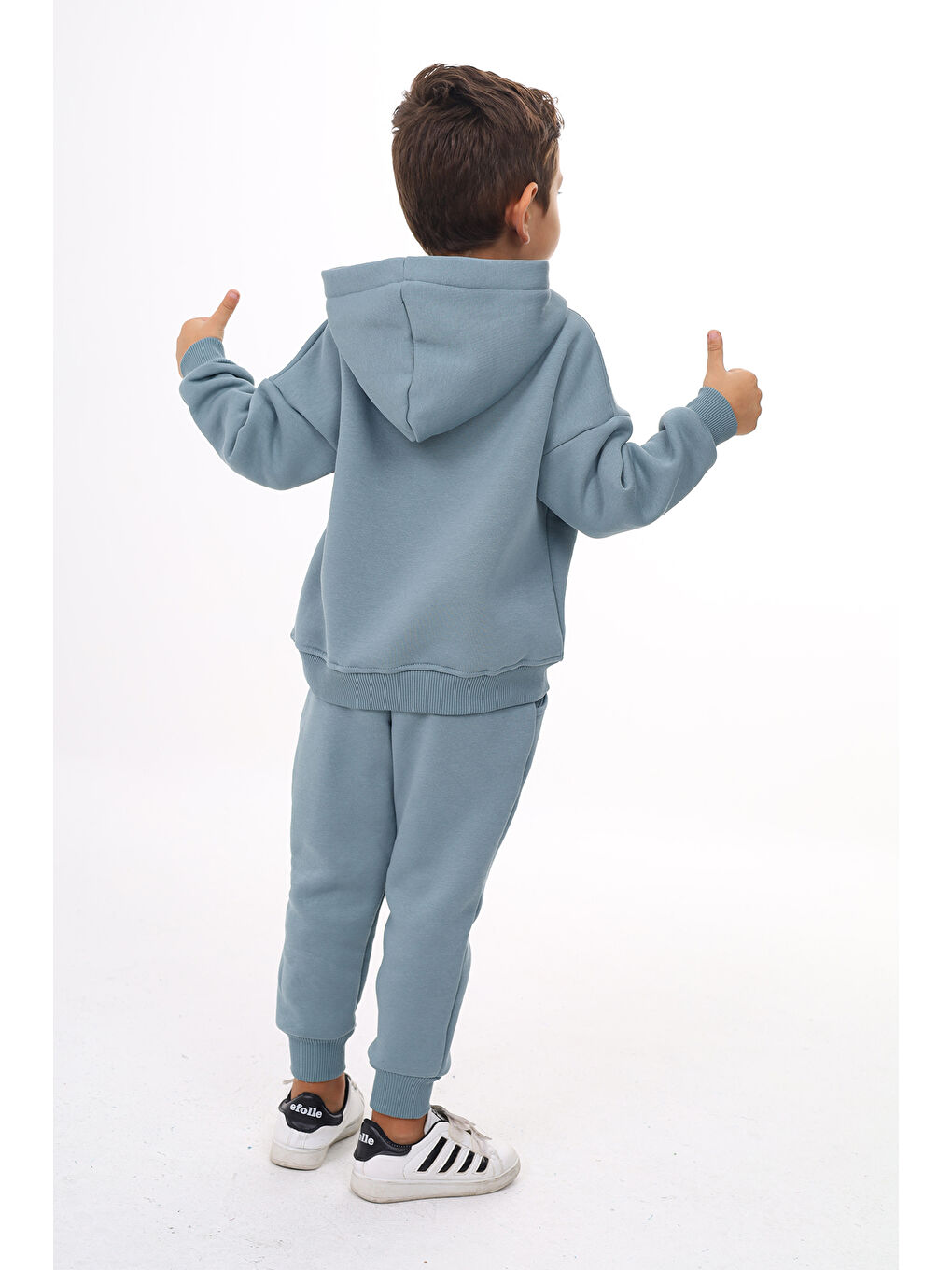 Petrol Erkek Çocuk Nakışlı Eşofman Takım-1