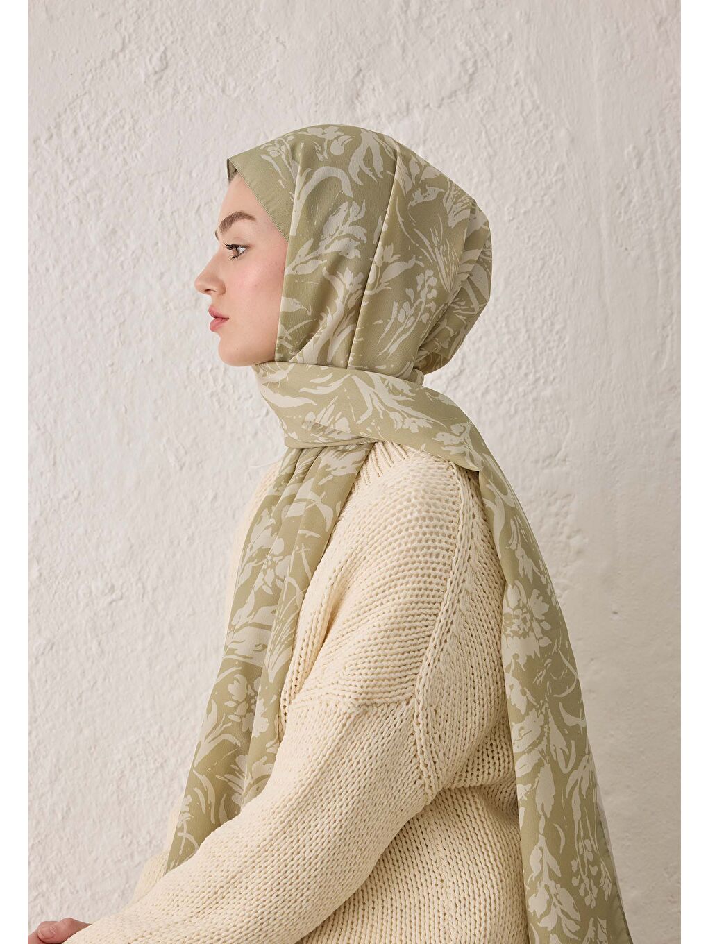 Yeşil Vıolet Desen Şal Adaçayı-3