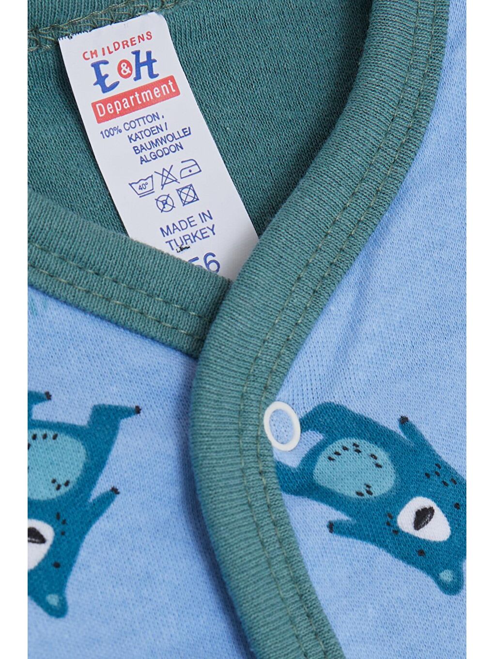 Erkek Bebek Hastane Çıkışı 8 li Sevimli Hayvancıklar Desenli Mavi (0-3 Ay)-6