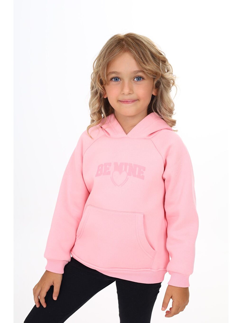Pembe Kız Çocuk Baskılı Sweatshirt