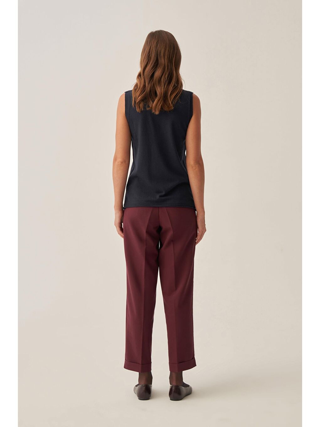 Lacivert-Yarım Balıkçı Kolsuz Kazak-3