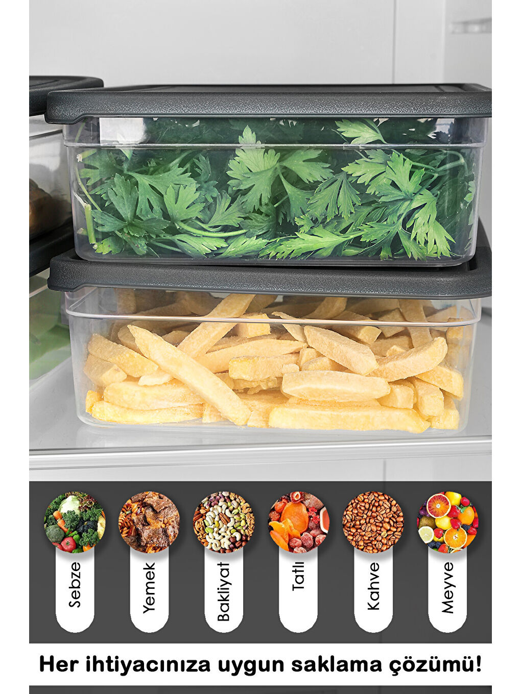 Renksiz 6'lı Saklama Kabı 3300 ml-3