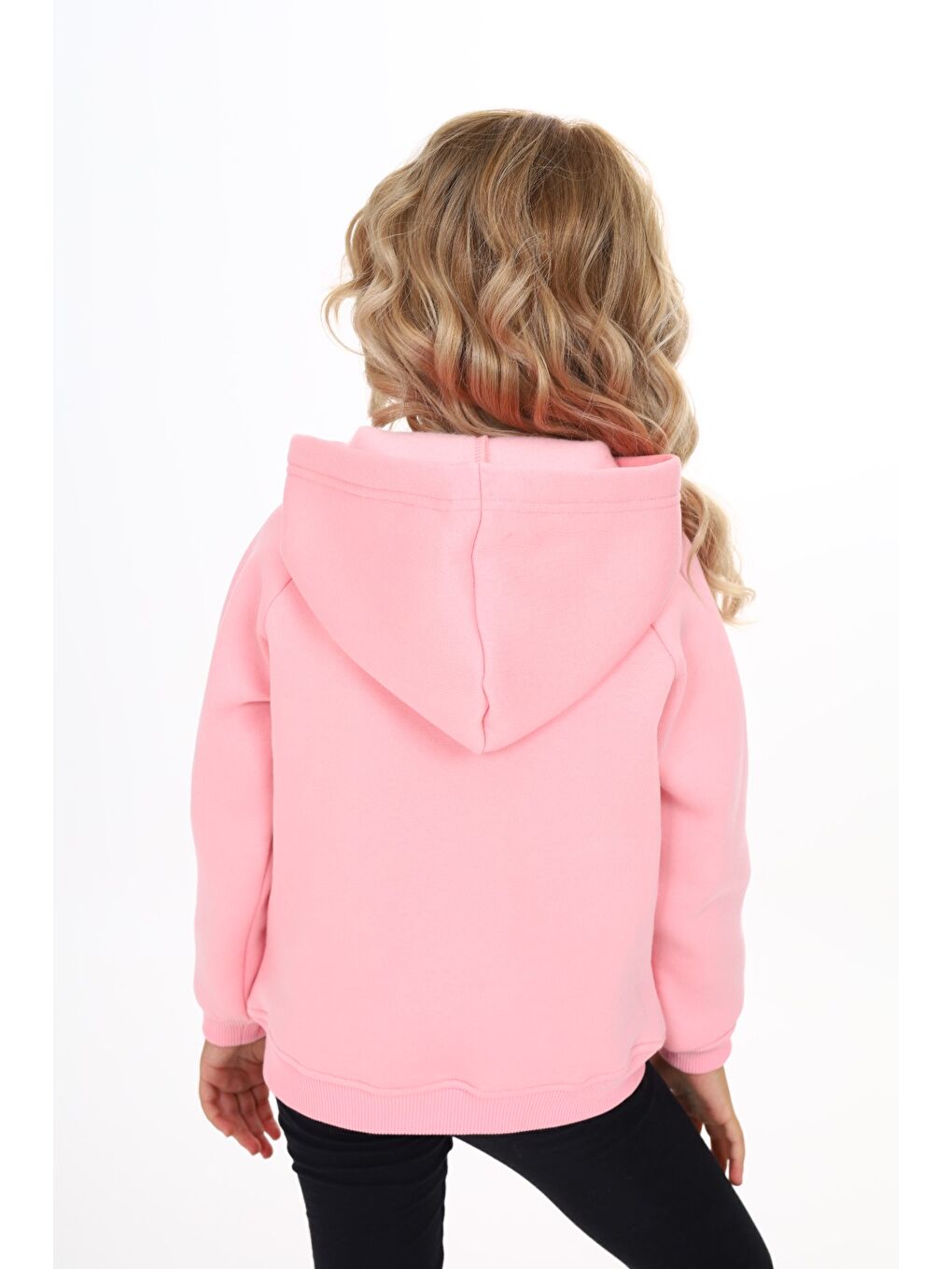 Pembe Kız Çocuk Baskılı Sweatshirt-4