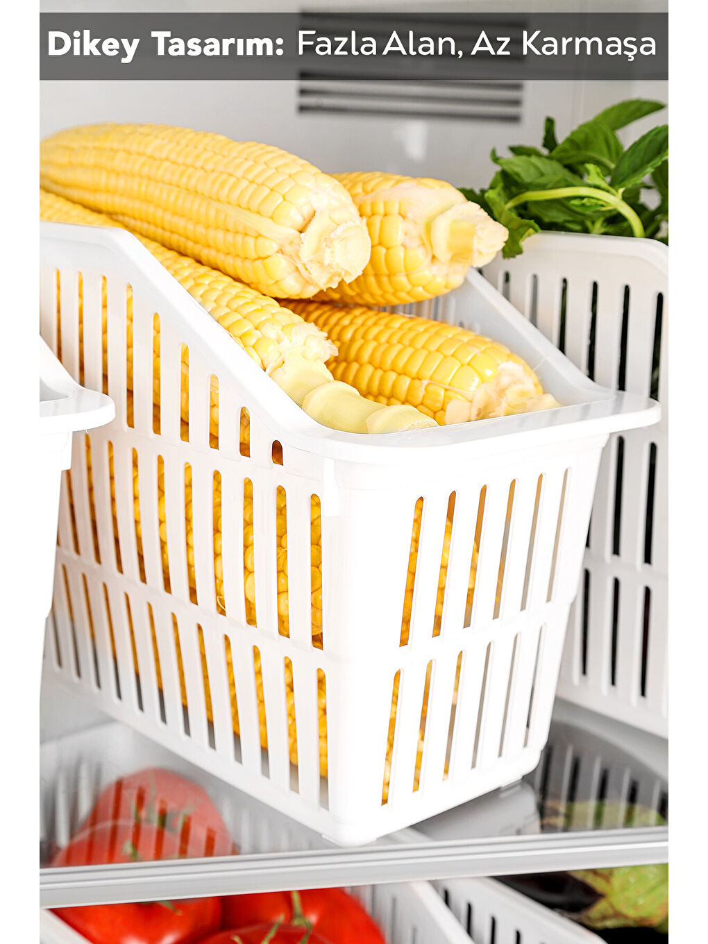 Beyaz 8 Adet Meyve Sebze Sepeti-2