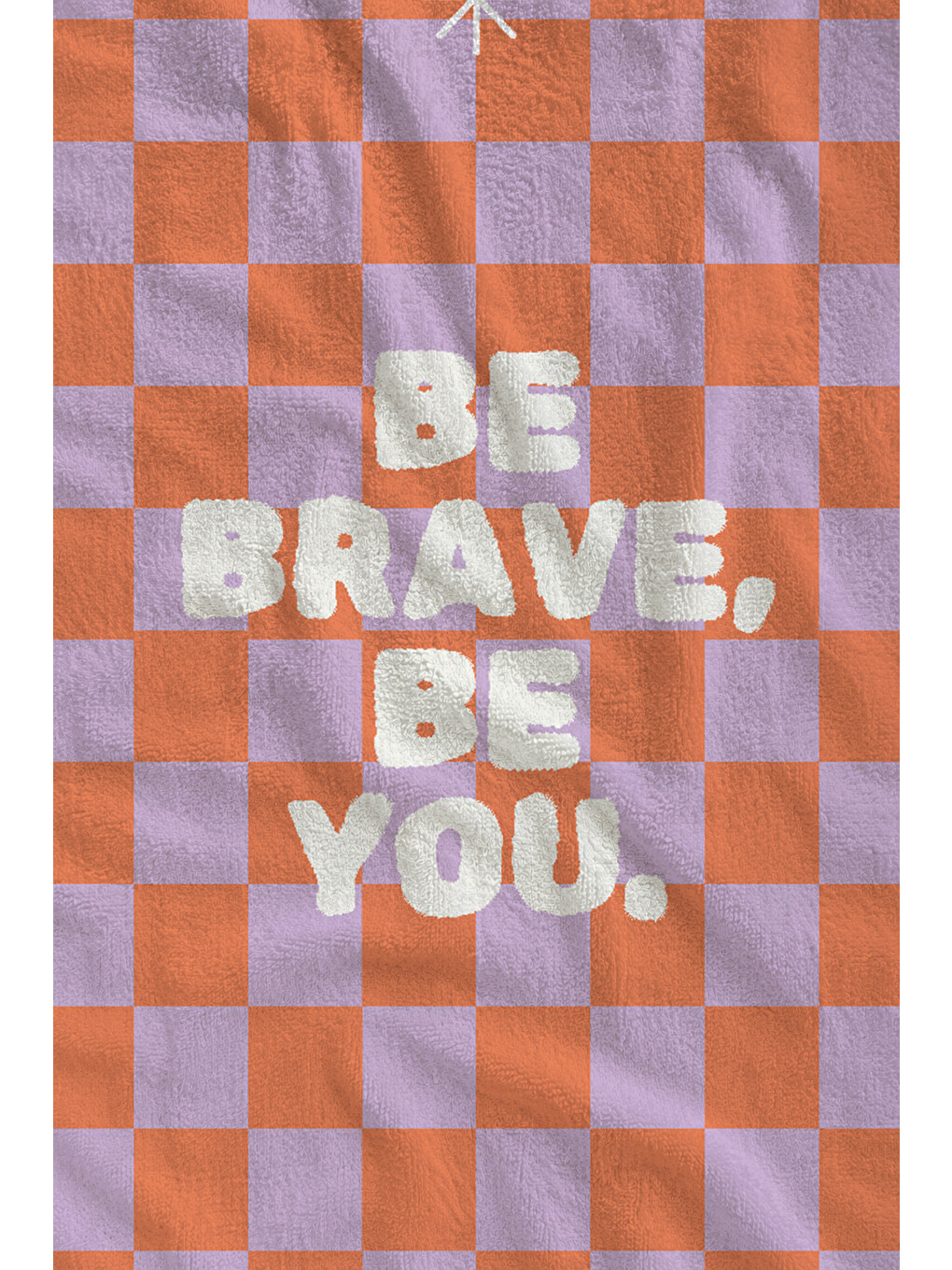 Turuncu Lila Dama Be Brave Be You Yazılı 70x150 Cm Dijital Baskılı Plaj Ve Banyo Havlusu-1