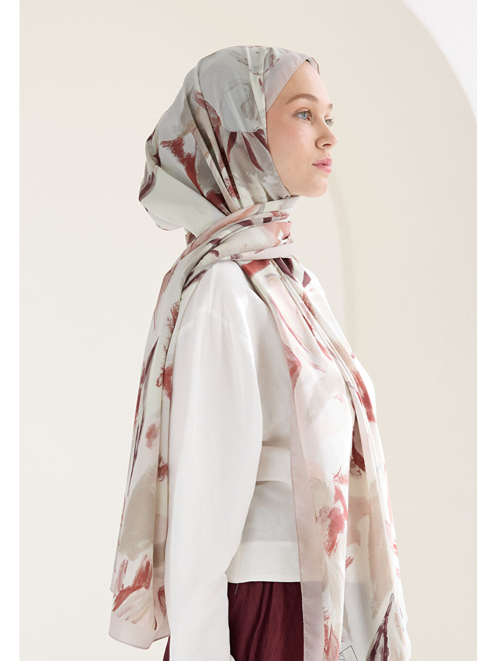 Noa Desen Şal Soft Pembe-4