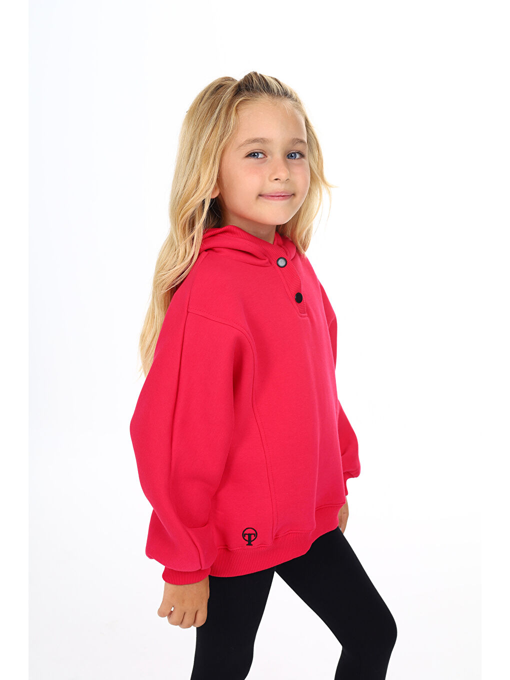 Fuşya Kız Çocuk Nakışlı Sweatshirt-2