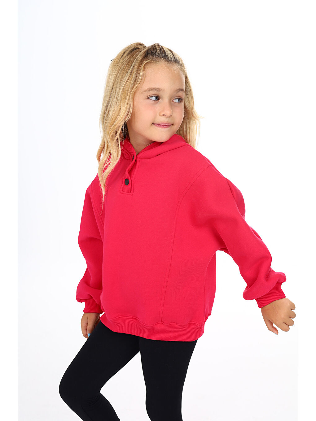 Fuşya Kız Çocuk Nakışlı Sweatshirt-3
