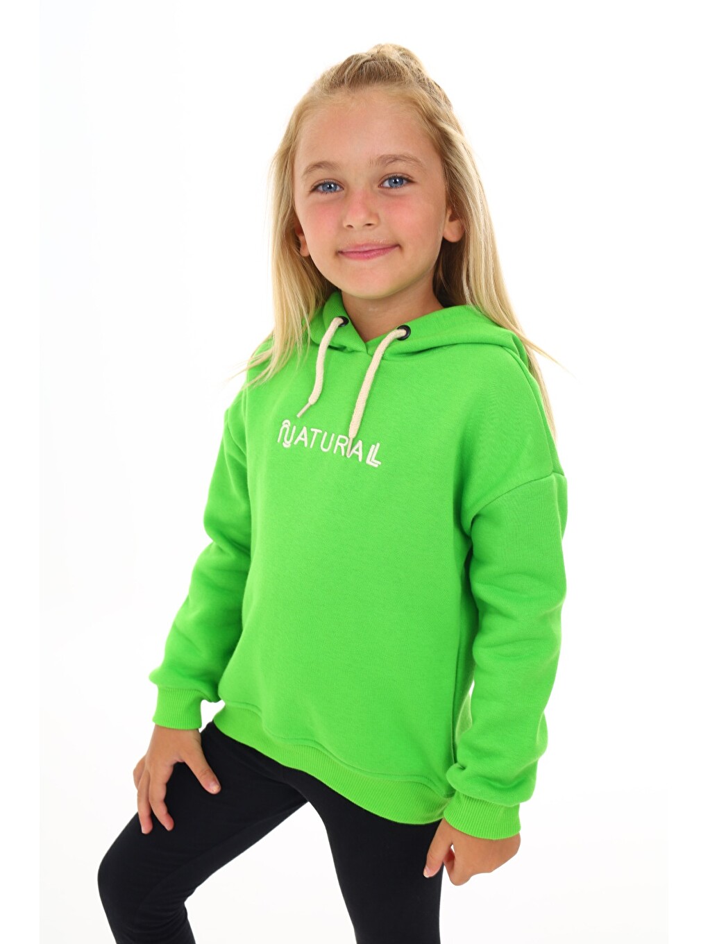 Yeşil Kız Çocuk Nakışlı Sweatshirt-2