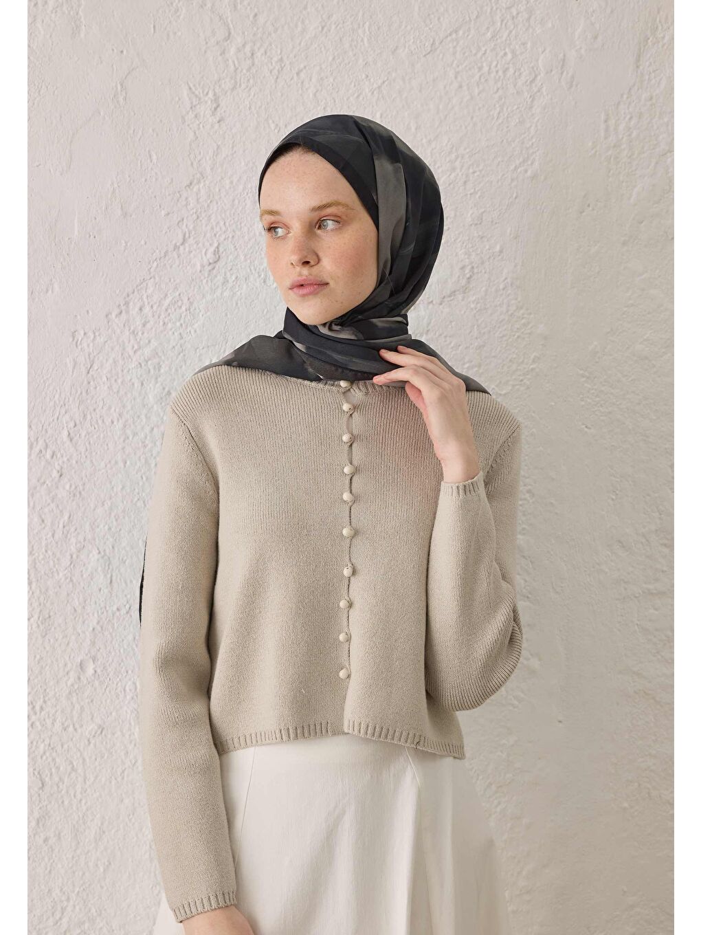 Darcy Desen Şal Siyah-2