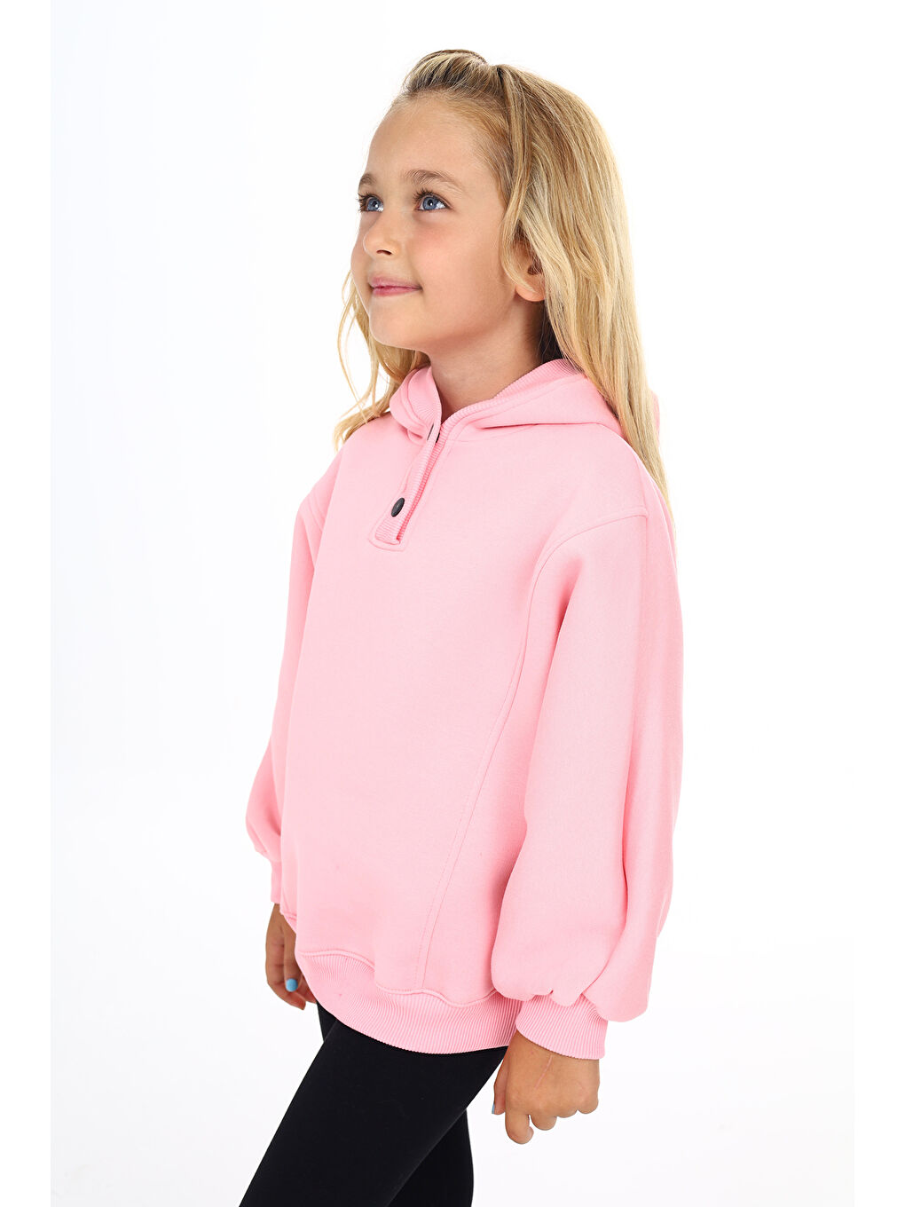 Pembe Kız Çocuk Nakışlı Sweatshirt-2