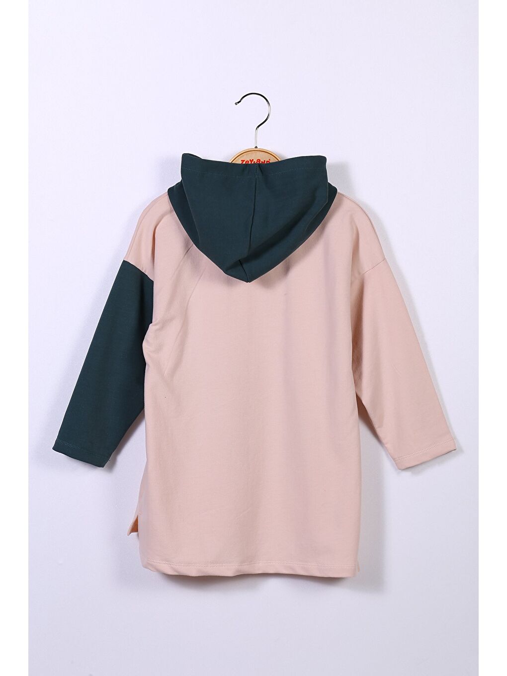 Bej Kız Çocuk Kapüşonlu New Day Elbise (2-6Yaş)-4