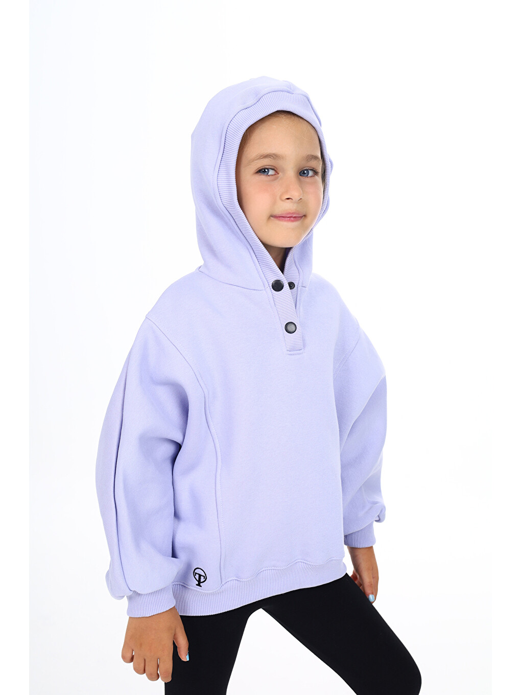 Lila Kız Çocuk Nakışlı Sweatshirt-5