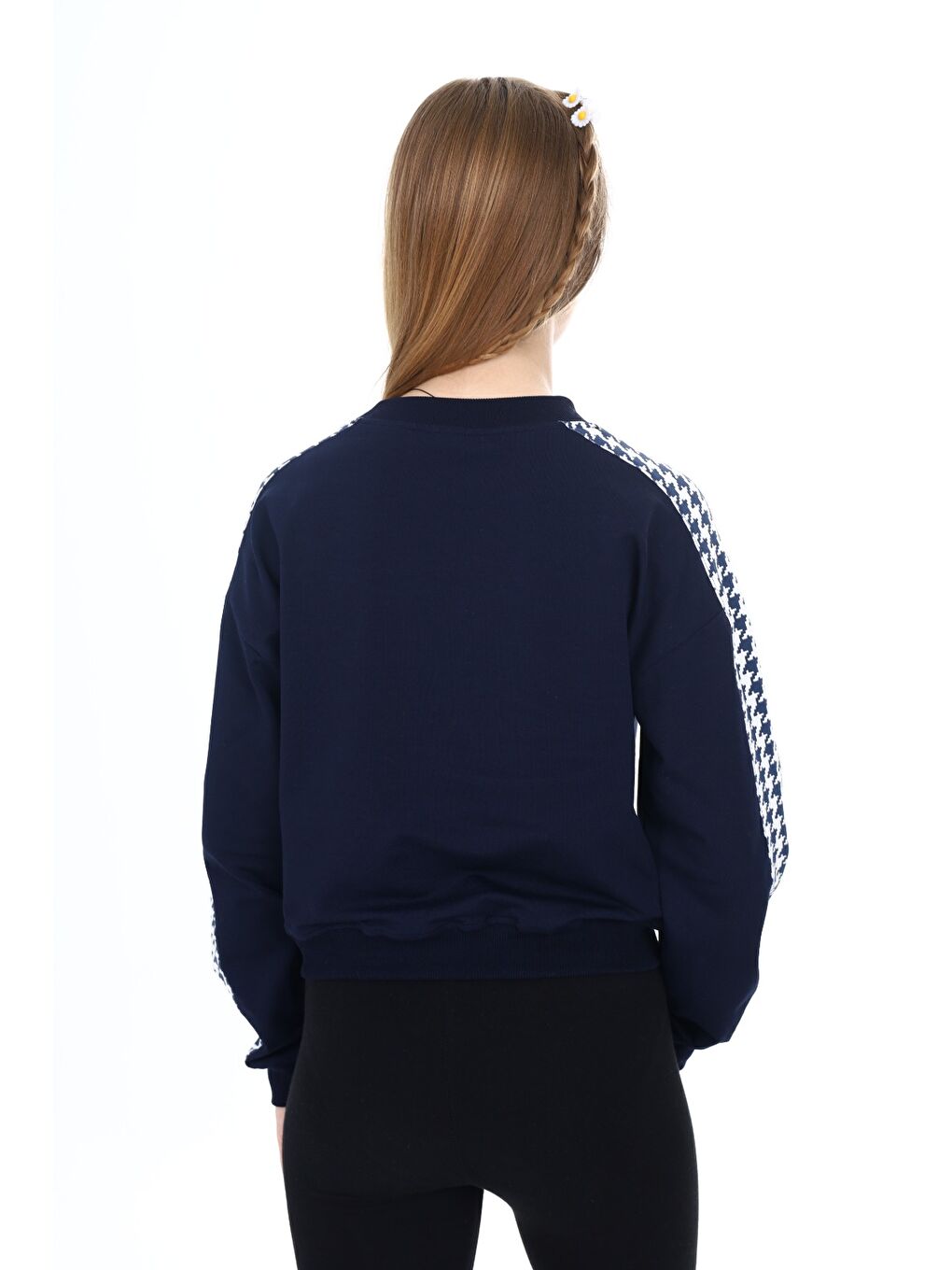 Lacivert Kız Çocuk Baskılı Sweatshirt-3