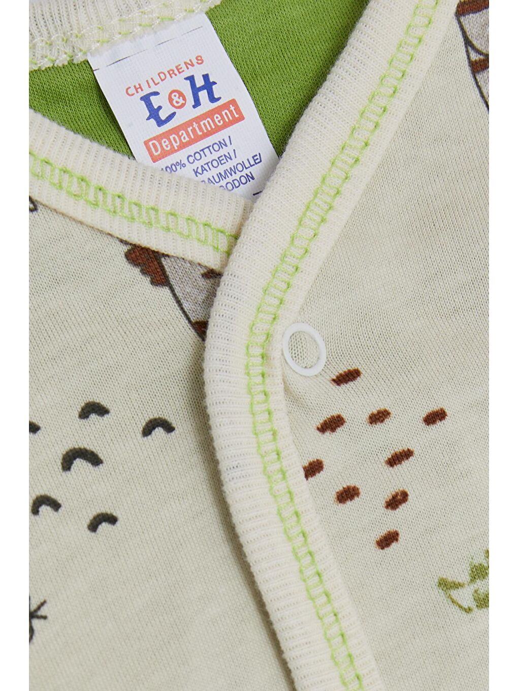 Ekru Erkek Bebek Hastane Çıkışı 8 li Sevimli Hayvancıklar Desenli Krem (0-3 Ay)-6