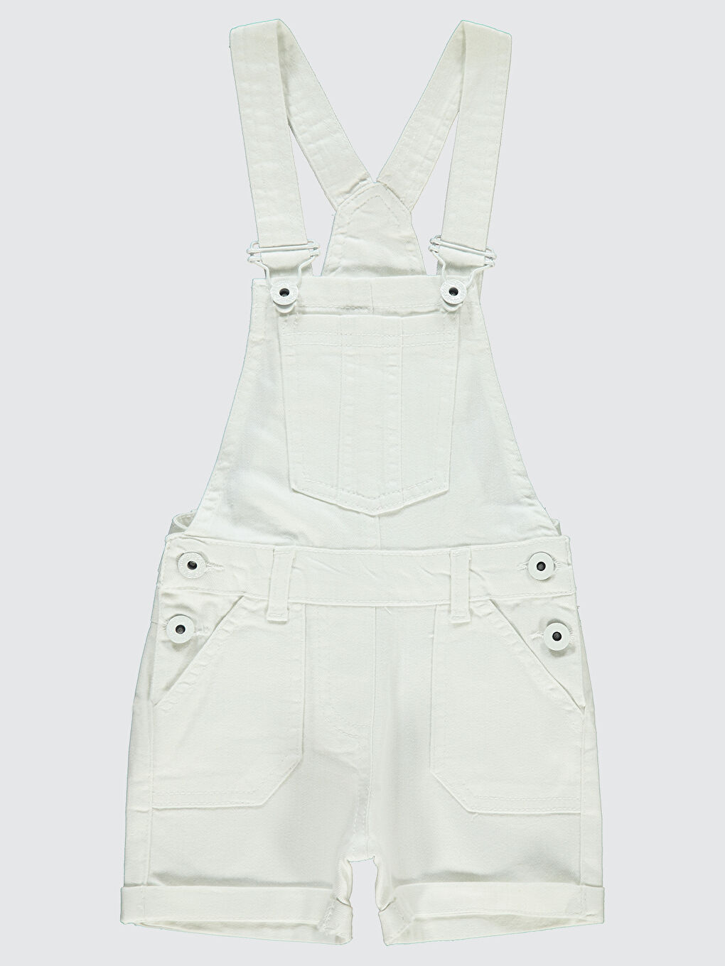 Kız Çocuk Salopet 2-5 Yaş Beyaz