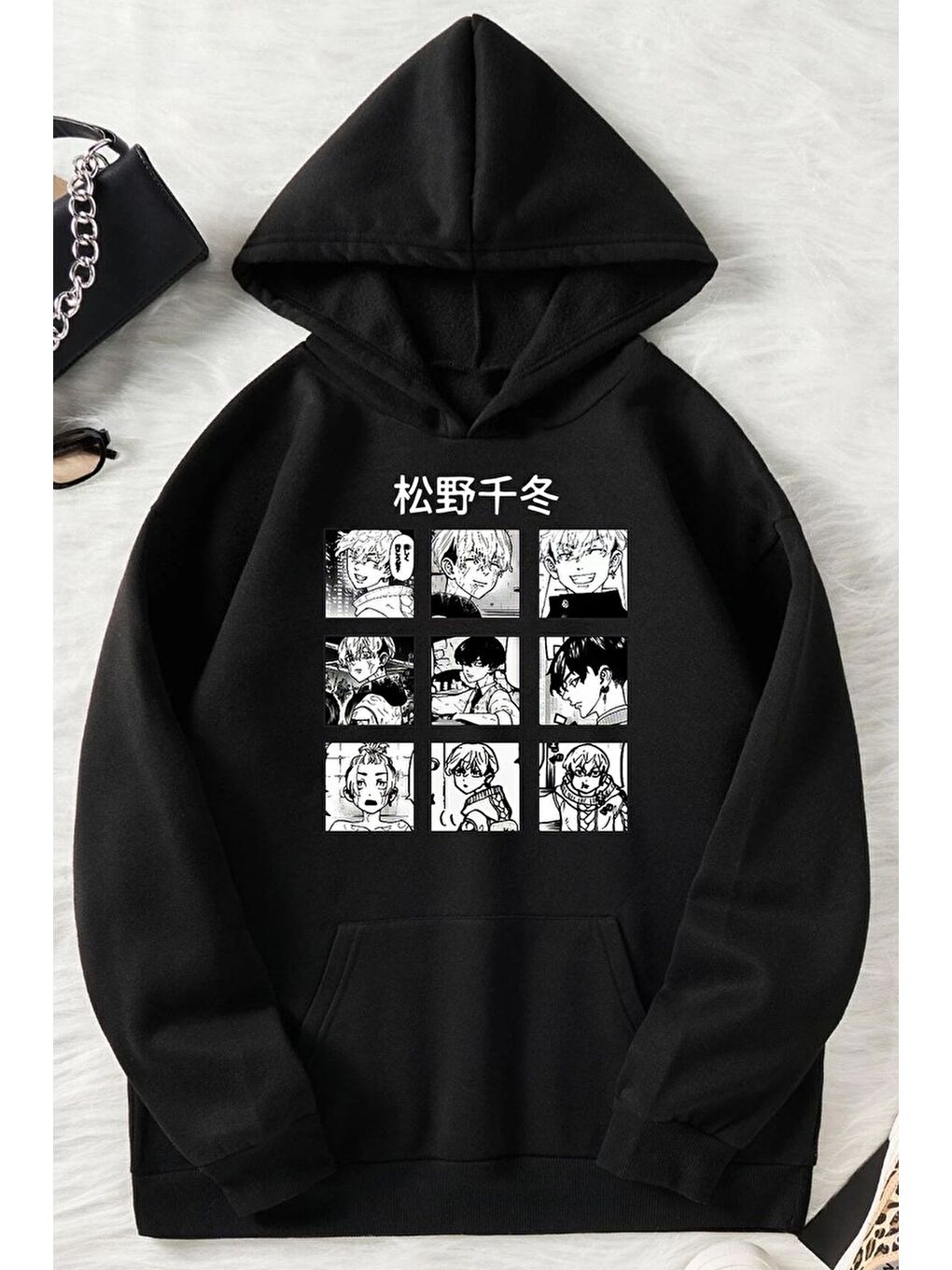 uyguntarz Siyah Unisex Ken Kaneki Baskılı Sweatshirt