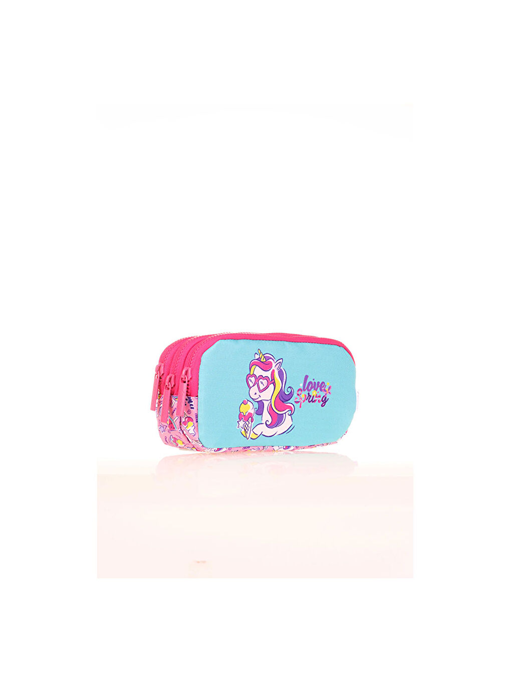 Kaukko Renksiz Kids 3 Bölmeli Kalem Çantası Cube Unicorn L8158 - 2