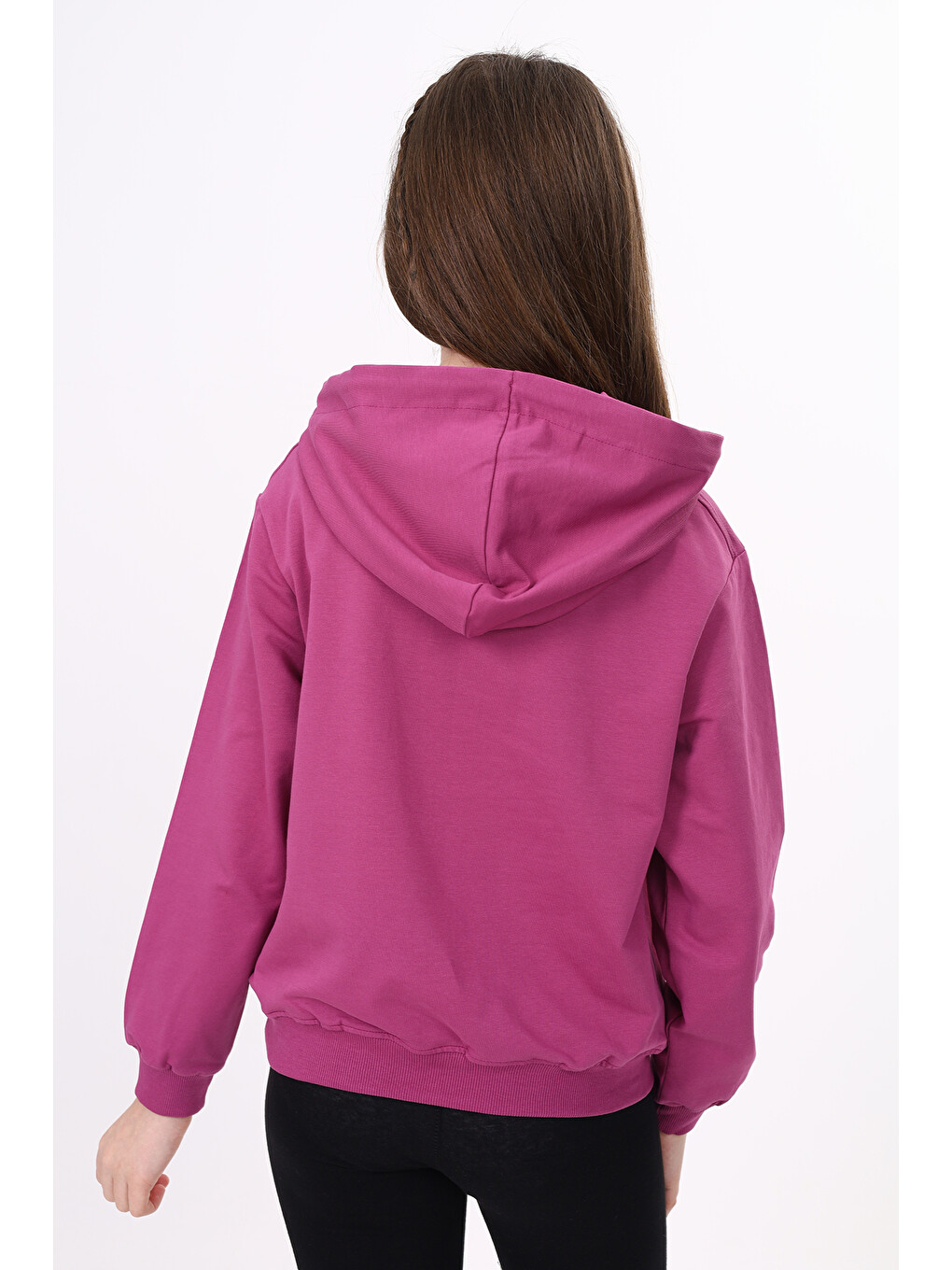 Mürdüm Kız Çocuk Baskılı Sweatshirt-3