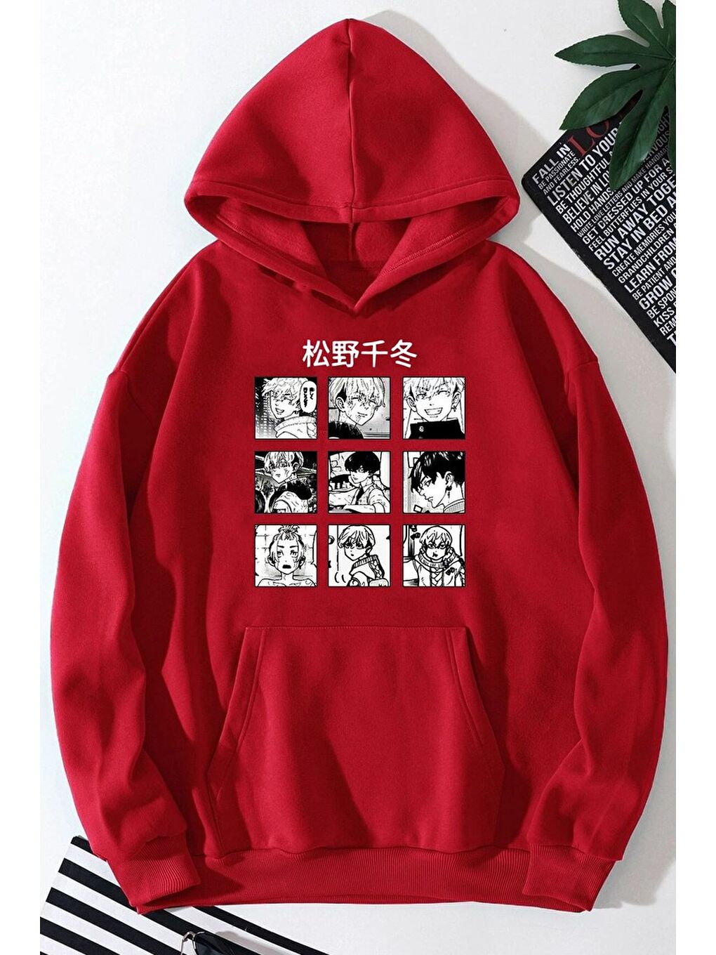 uyguntarz Kırmızı Unisex Ken Kaneki Baskılı Sweatshirt