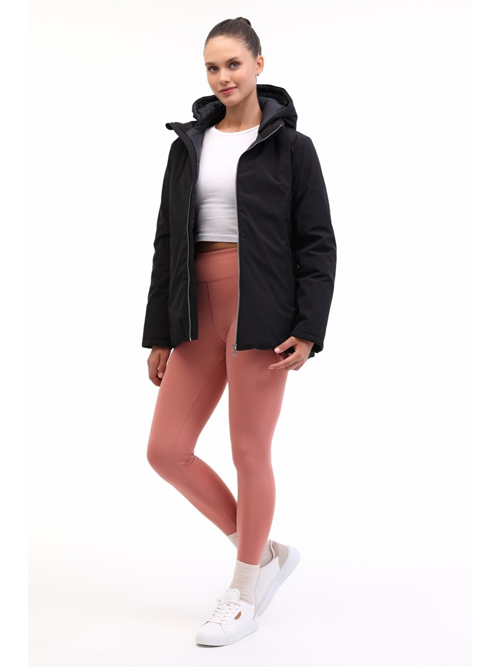 WL 1POLY PADDED 5PR Siyah Kadın Mont-2