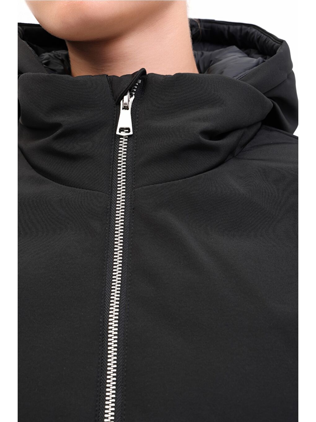 WL 1POLY PADDED 5PR Siyah Kadın Mont-3