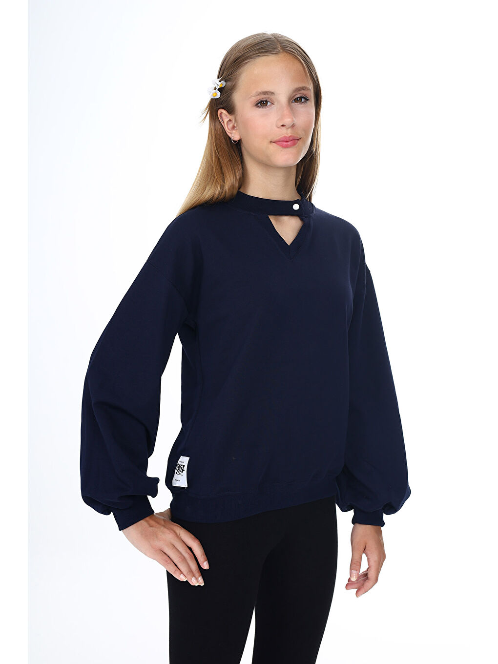Lacivert Kız Çocuk Okul Sweatshirt-2