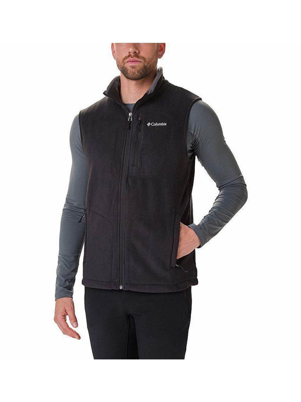 Siyah Fast Trek Fleece Erkek Polar Yelek AM1056-010