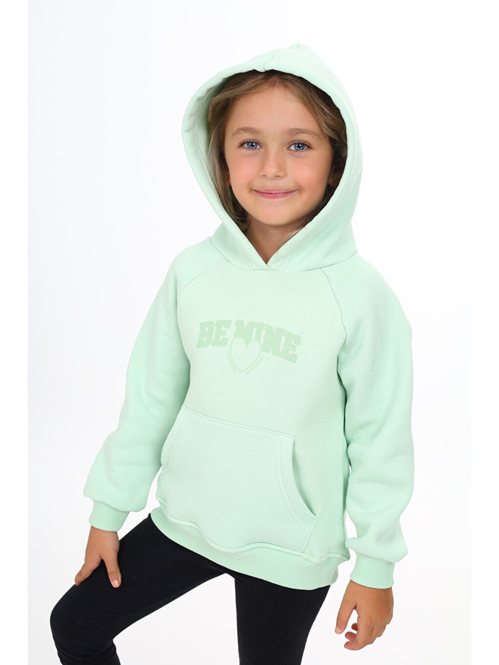 Turkuaz Kız Çocuk Baskılı Sweatshirt-4