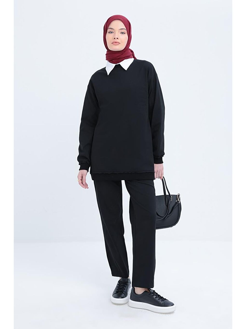 Siyah-Pis Dikişli Eşofman Takımı-1