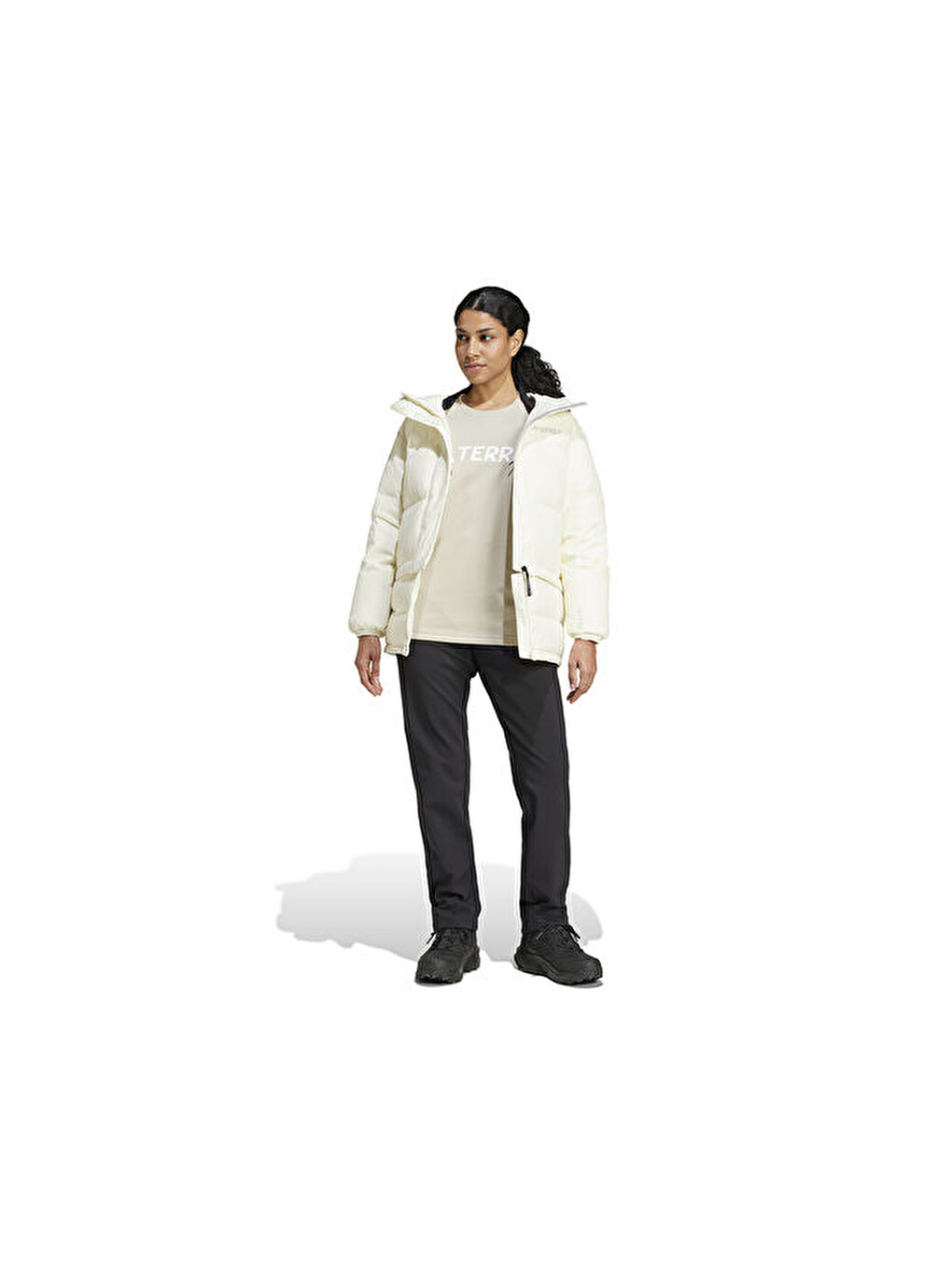 Ekru Terrex Xpl W Goose Jkt Kadın Outdoor Montu Ix7929 Krem-4