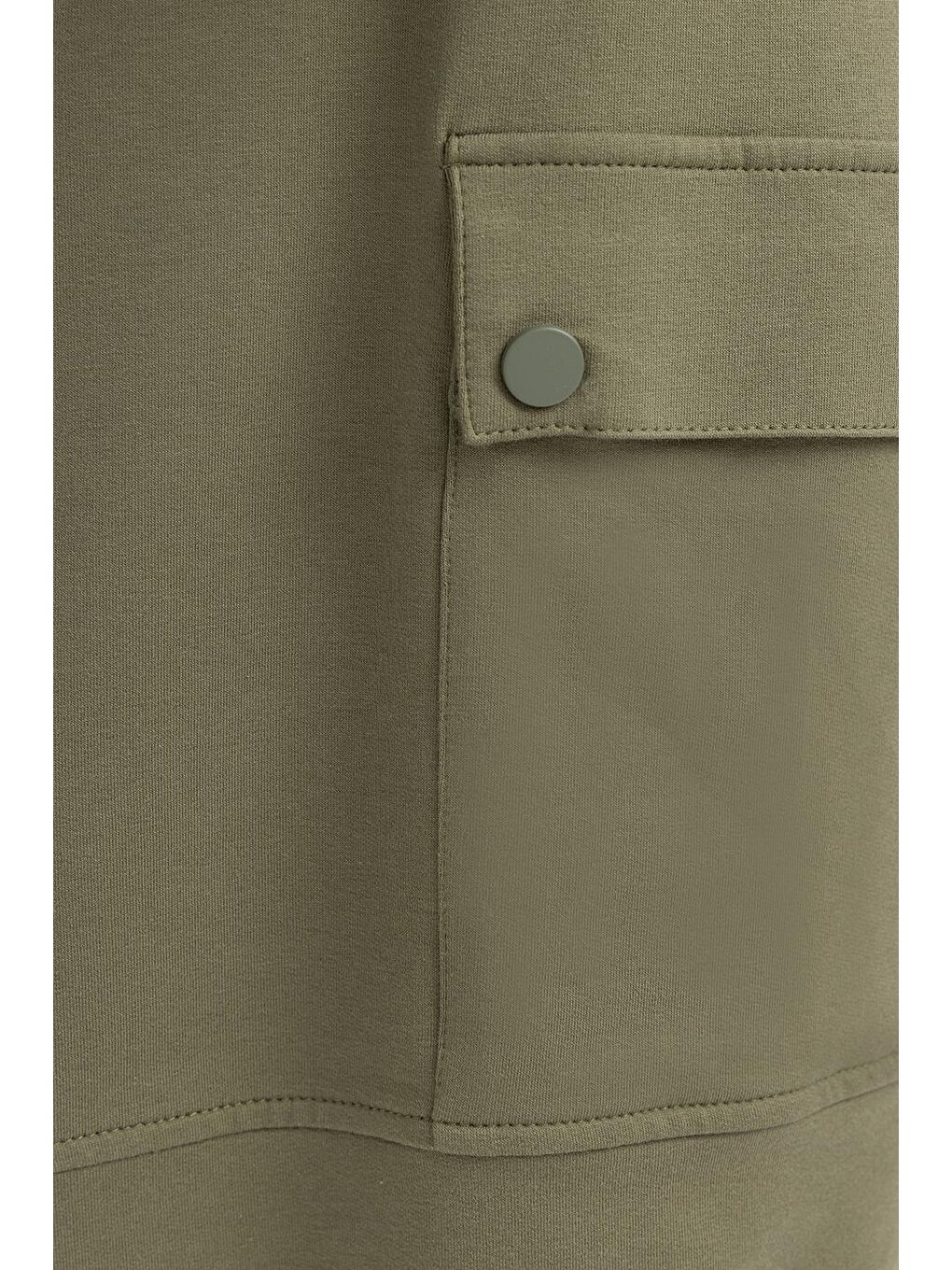 Haki-Büyük Cepli Yandan Fermuarlı Büyük Beden Eşofman Takımı-5