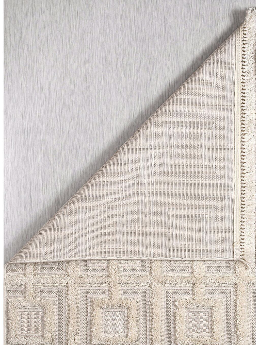 Konfor Halı Krem Bukle 6658 Krem Yumuşak Örgü Modern Dokuma Halı-200x290 - 3