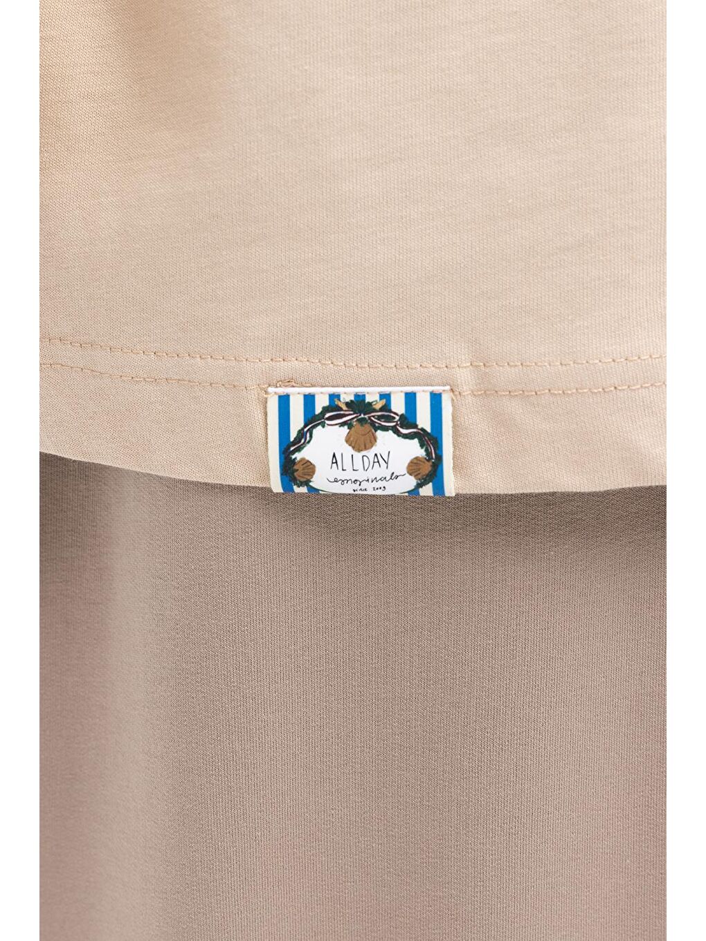 Bej-Yakası Ribanalı Sweat-4