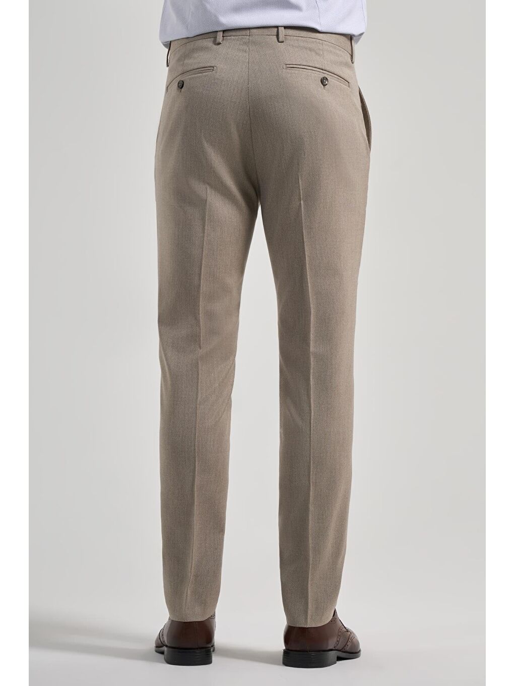 Bej Esnek Yandan Cepli Slim Fit Classic Erkek Pantolon 1003250160-3