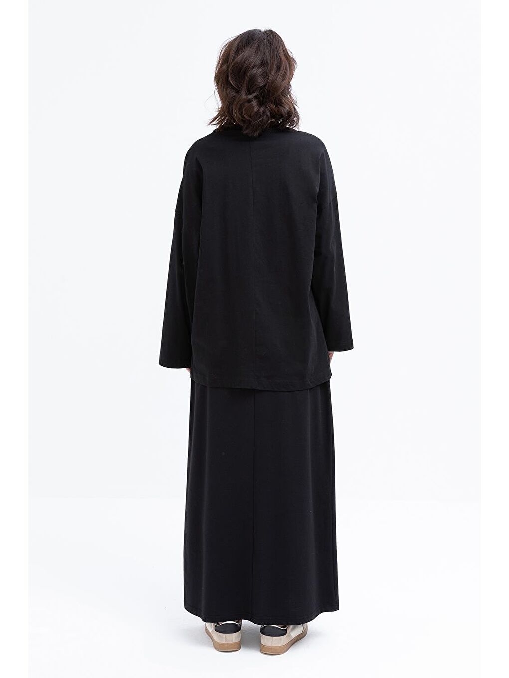 Siyah-Yakası Ribanalı Sweat-3