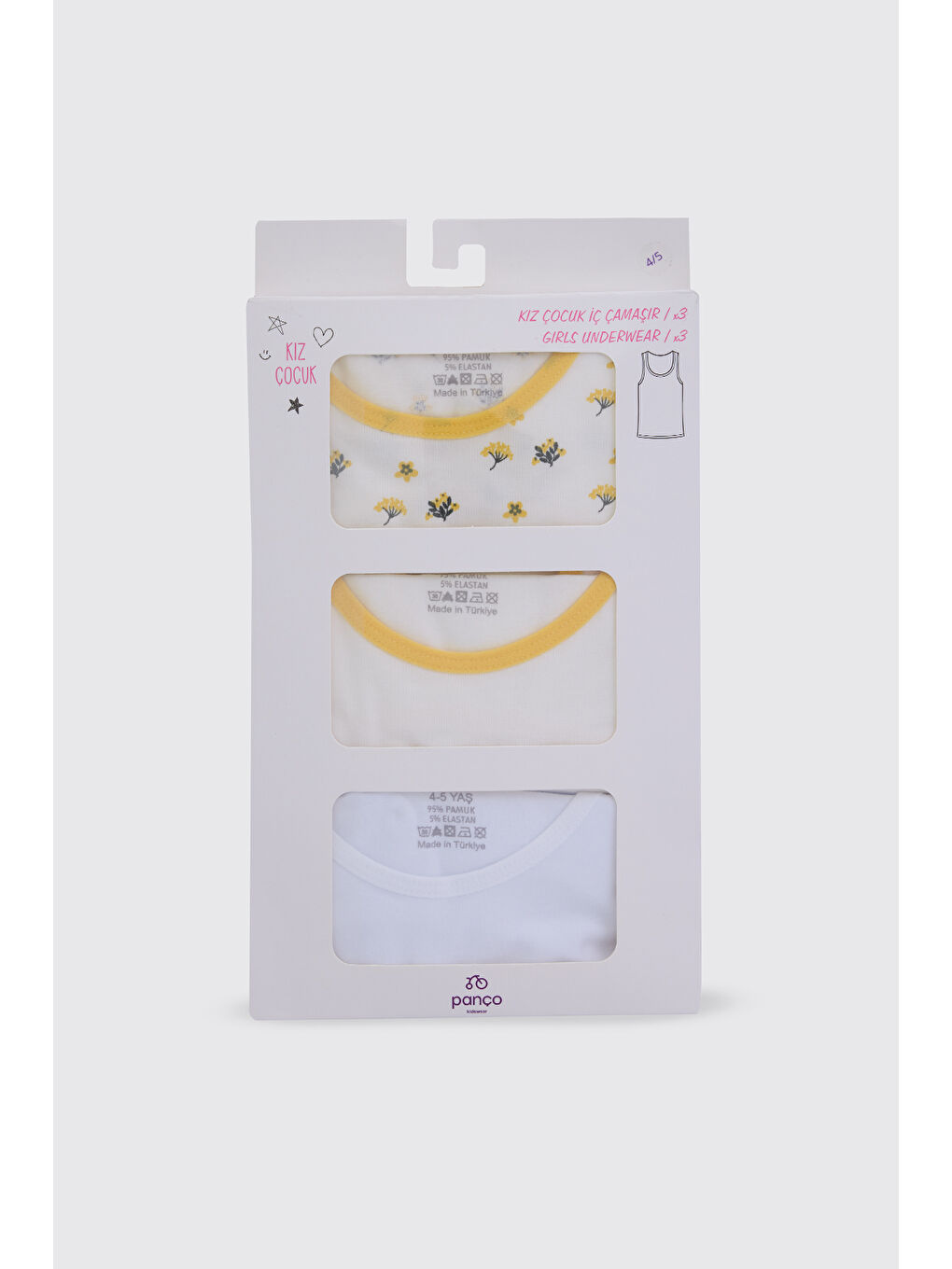 Karışık Kız Çocuk 3'lü Atlet Seti-1