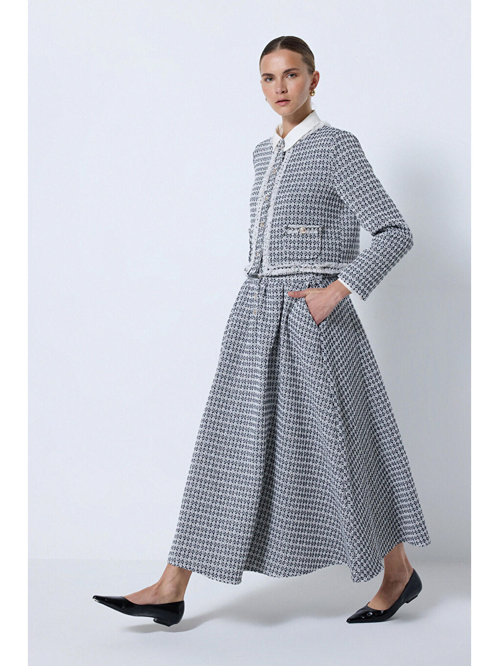 Siyah Ceket Etek Tüvit Takım-2