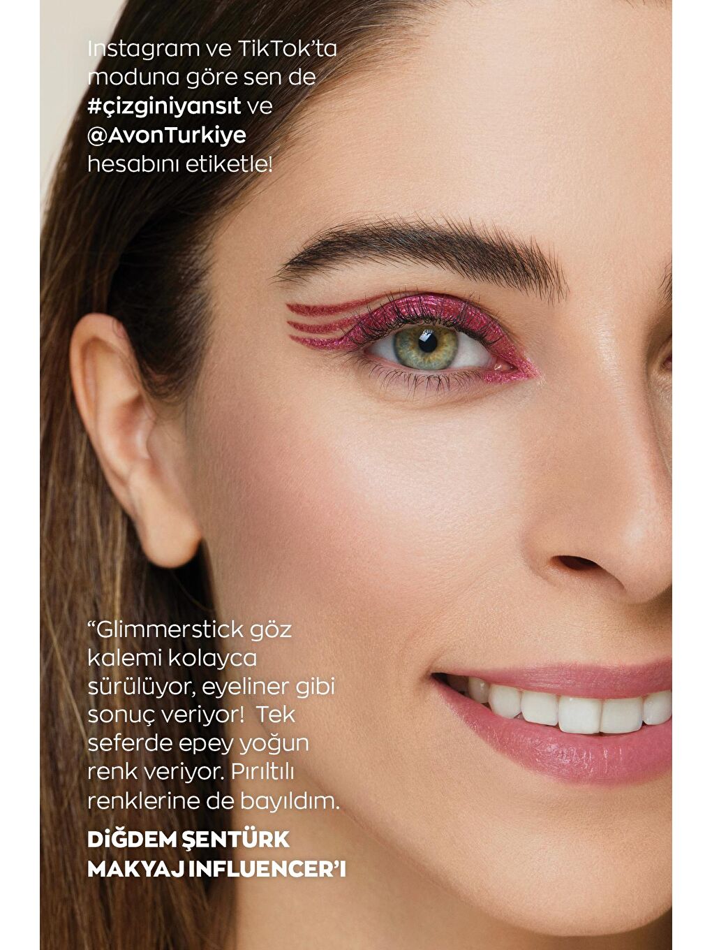 AVON Renksiz Glimmersticks Pırıltılı Asansörlü Suya Dayanıklı Göz Kalemi Fuchsia - 1