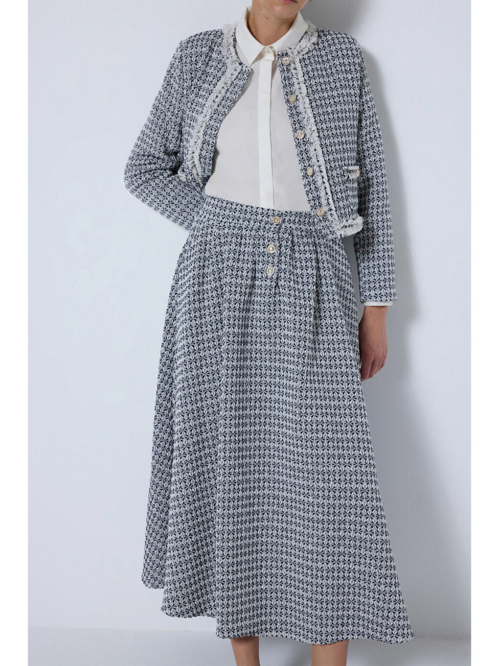 Siyah Ceket Etek Tüvit Takım-3