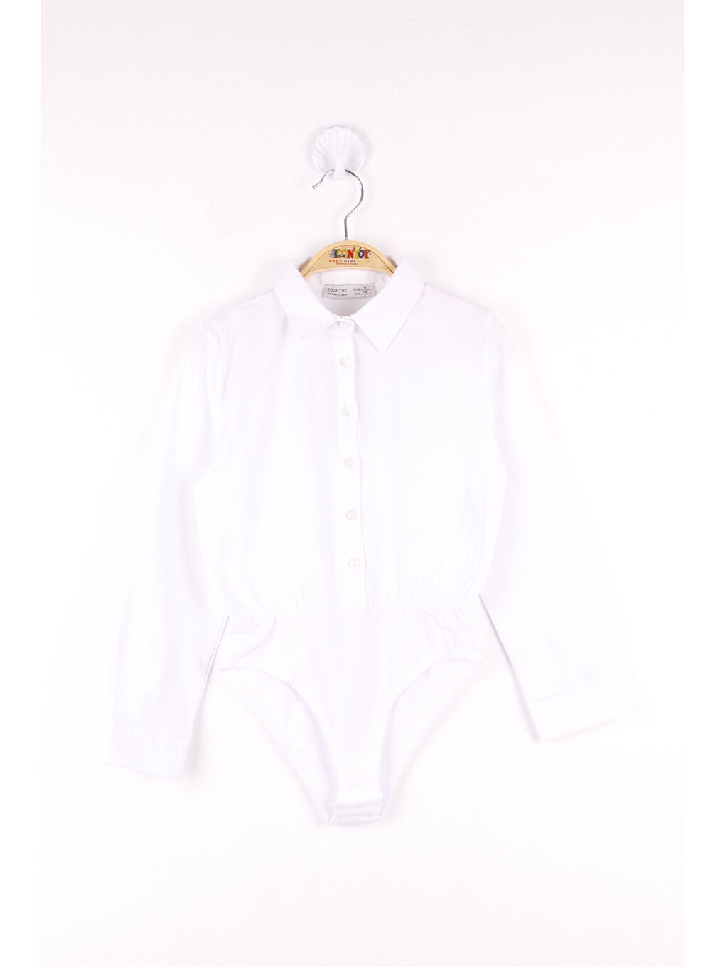 Beyaz Kız Çocuk Zıbınlı Gömlek