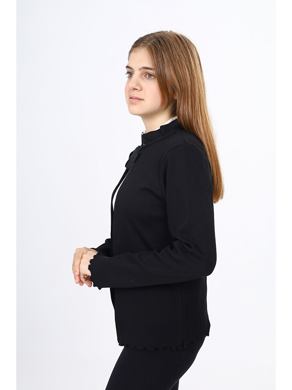 Siyah Kız Çocuk Okul Hırka-2