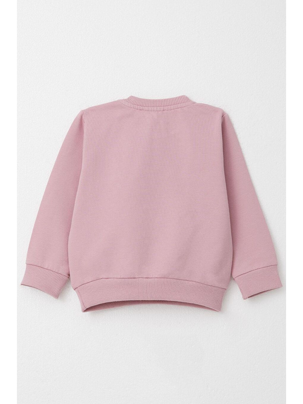 Pembe Kız Bebek Şalvar Tipi Eşofman Takım Kedicik Nakışlı Gülkurusu (6 Ay-2 Yaş)-3