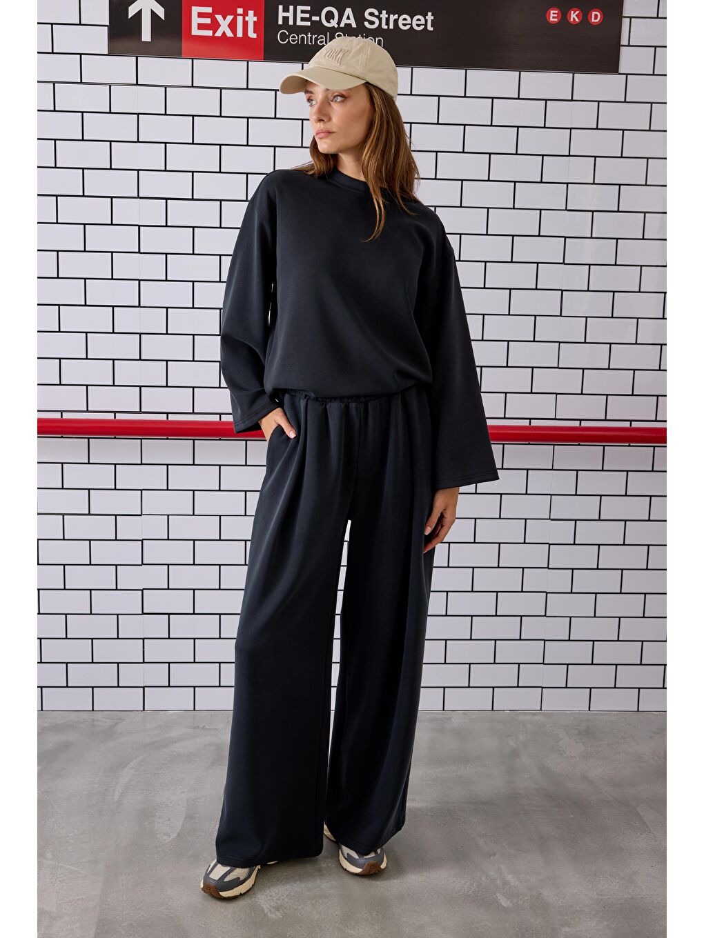 Örme Modal Pantolon Siyah-2