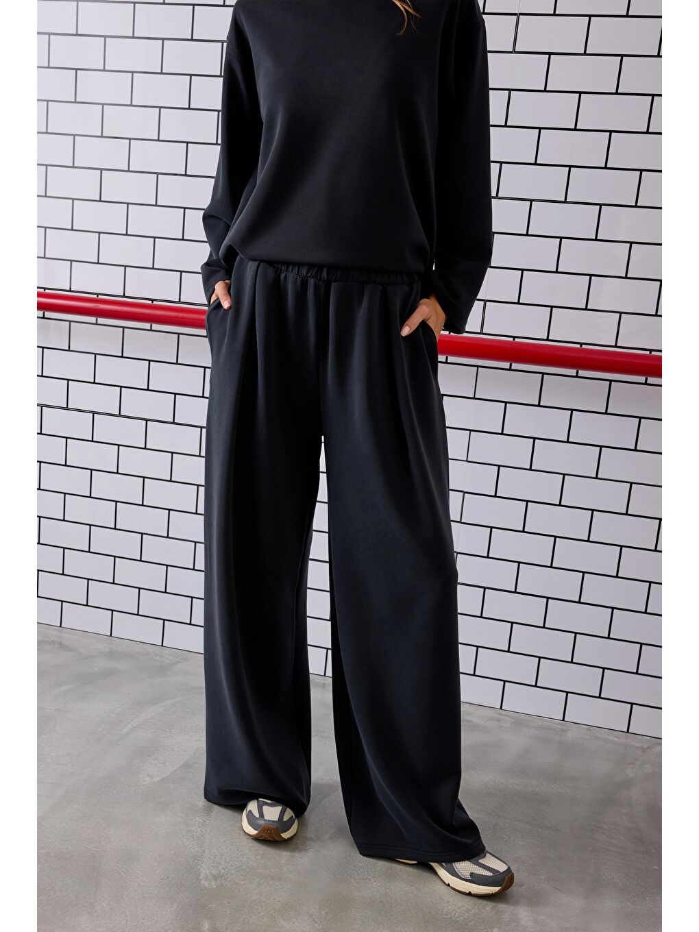 Örme Modal Pantolon Siyah-3