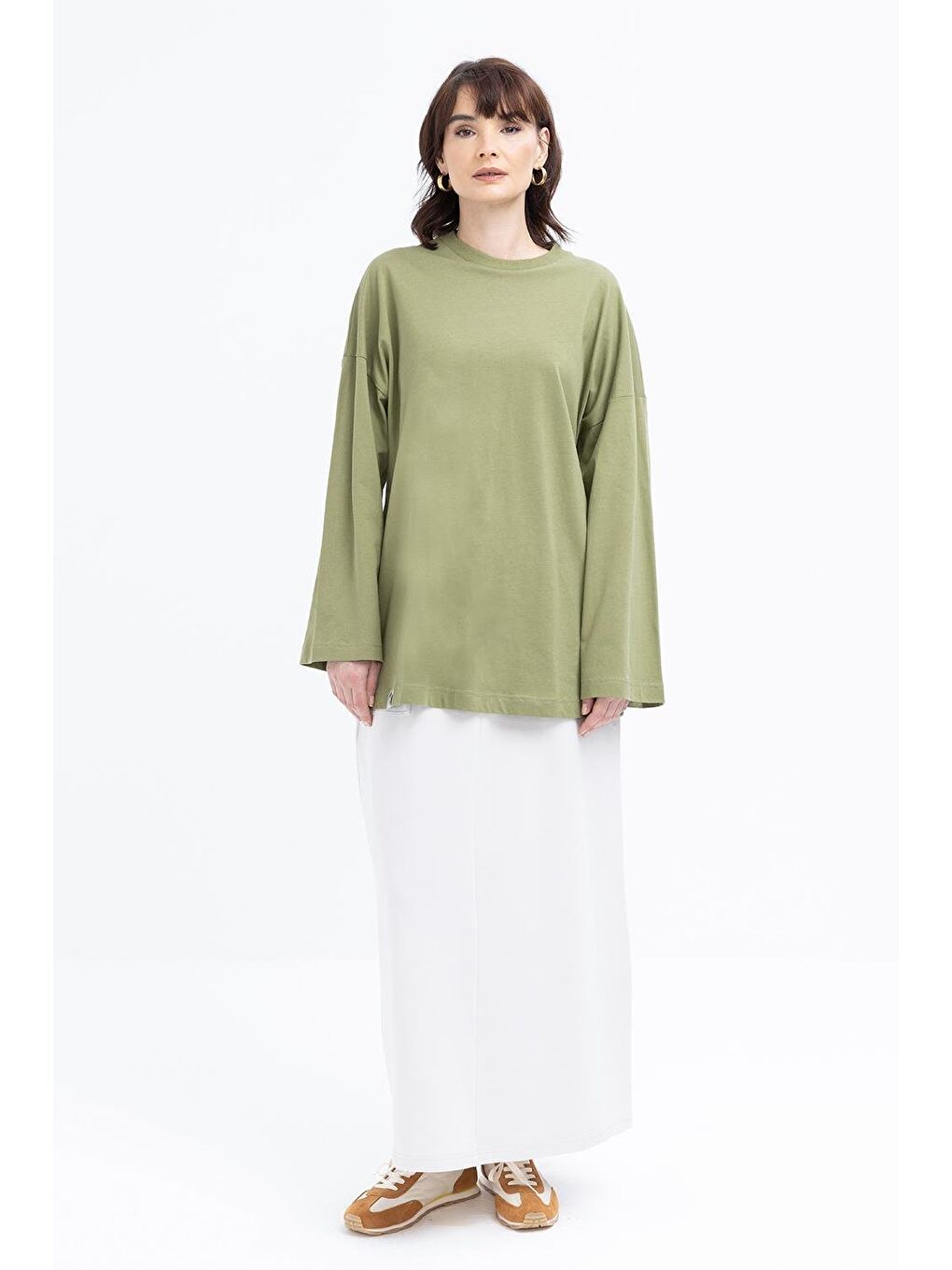 Haki-Yakası Ribanalı Sweat-1