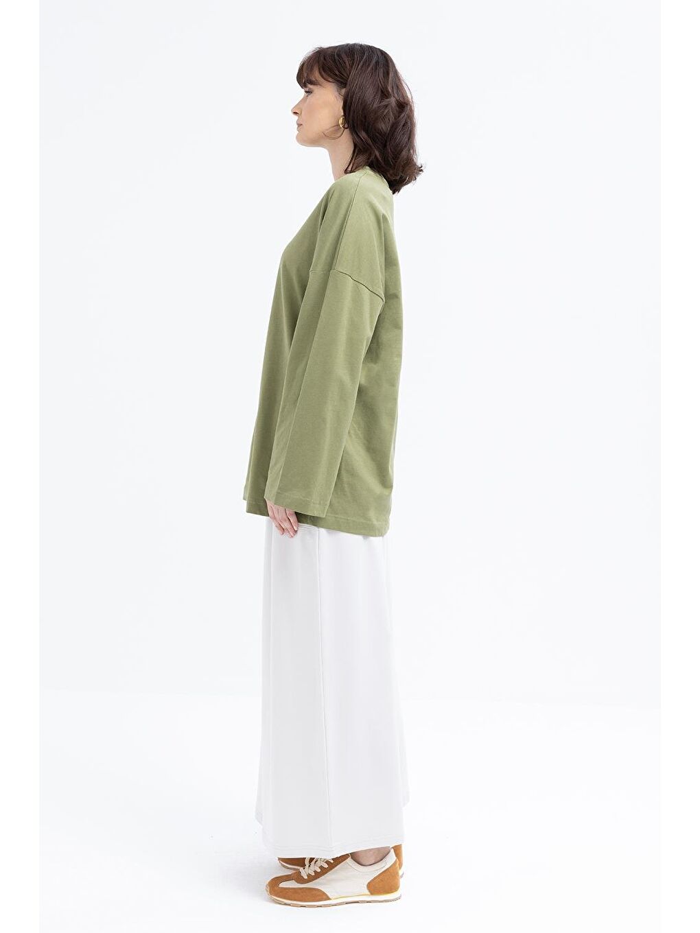 Haki-Yakası Ribanalı Sweat-2