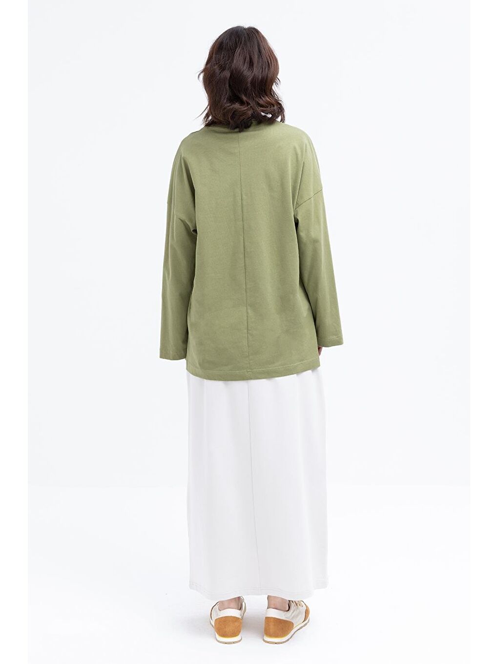 Haki-Yakası Ribanalı Sweat-3