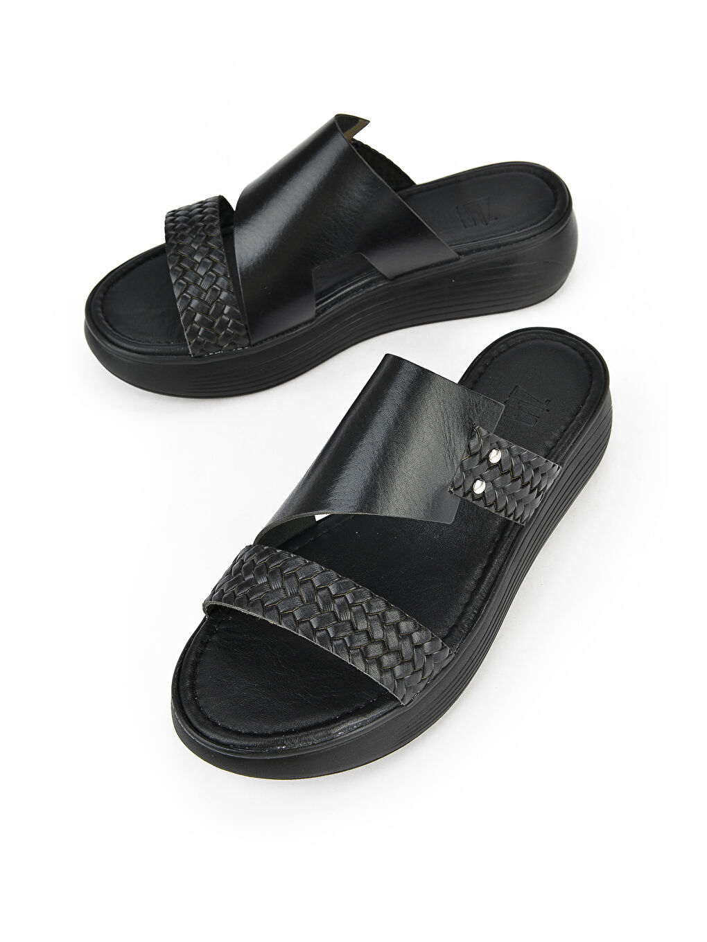 Kadın Hakiki Deri Terlik 1511010Z500 Siyah