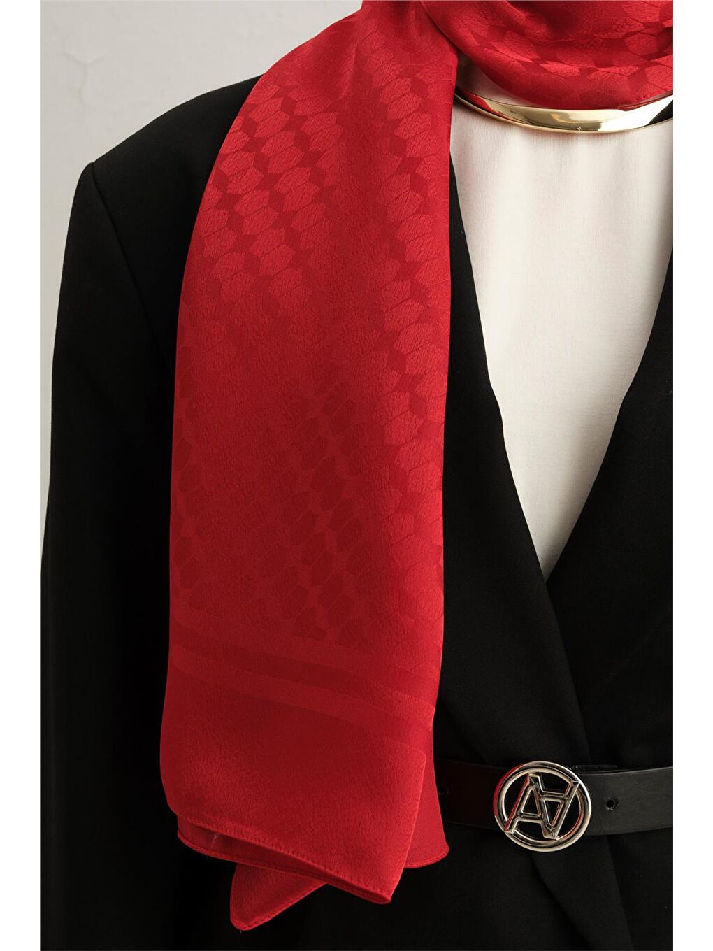 Kırmızı Trend Janjan Jakar Şal 9 21161 21096-1